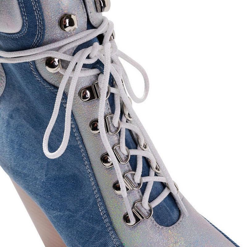 Cheky - Women's Fashion Vintage Denim Boots