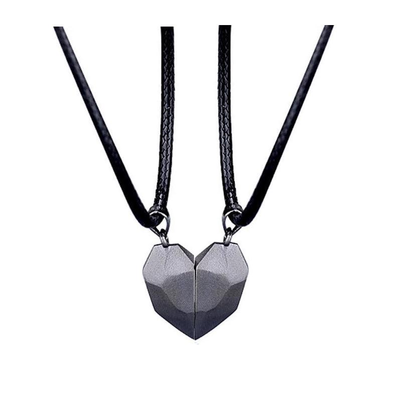 Cheky - Creative Magnet Necklace Love Heart Broken Men And Women