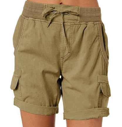 Cheky - Women's Casual High Waist Cargo Shorts