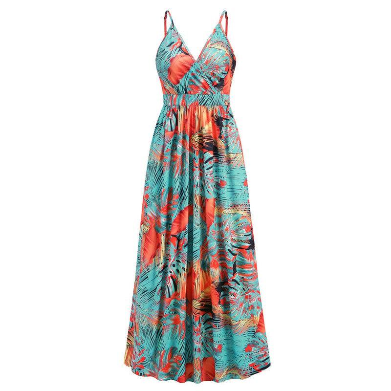 Cheky - Flowers Long Dress Summer Swing Holiday Beach Dress