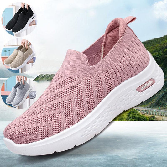 Cheky - Casual Mesh Shoes Sock Slip On Flat Shoes For Women Sneakers Casual Soft Sole Walking Sports Shoe