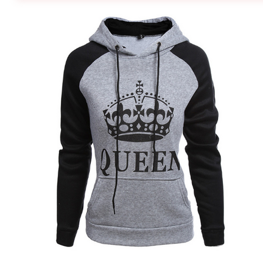 Cheky - Printed Hooded Couple Sweatshirt