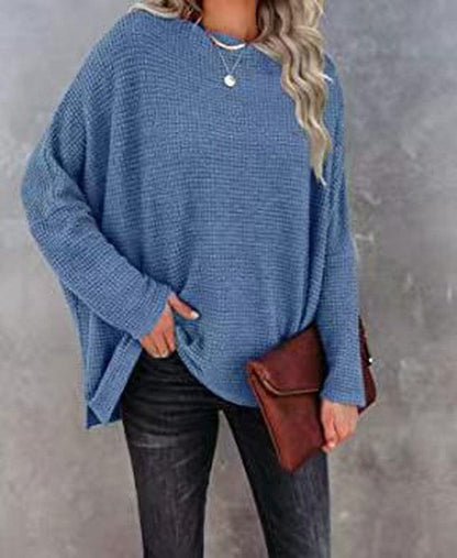 Cheky - Women's Casual Off-the-shoulder Batwing Long Sleeve Pullover Sweater