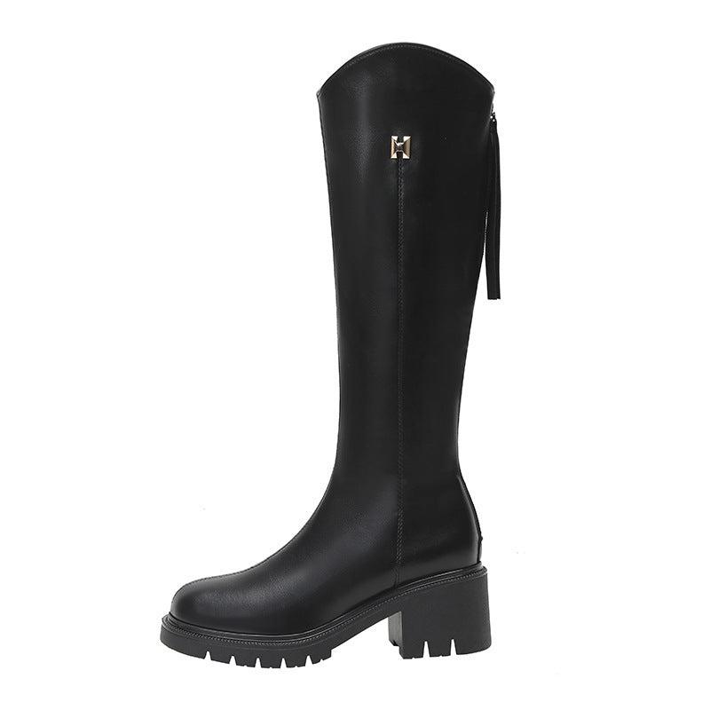 Cheky - Winter Thick Bottom Tall Knight Boots