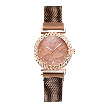 Cheky - 5PCS Women Watch Set Luxury Rose Gold Dress Quartz Watch Bracelet Ladies Sports Wrist Watch Clock Gift Women Relogio Feminino