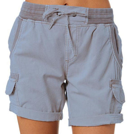 Cheky - Women's Casual High Waist Cargo Shorts