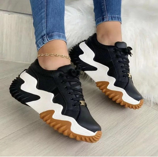 Cheky - Women Shoes Lace-up Sports Sneakers