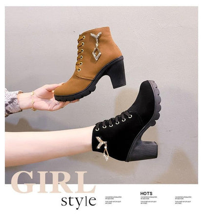 Cheky - Rubber New Personalized Versatile High Heel Boots