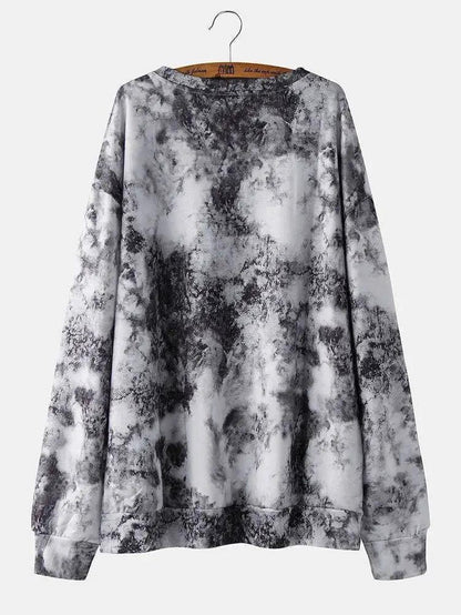 Cheky - Butterfly Print Long-Sleeved Round Neck Bottoming Sweater