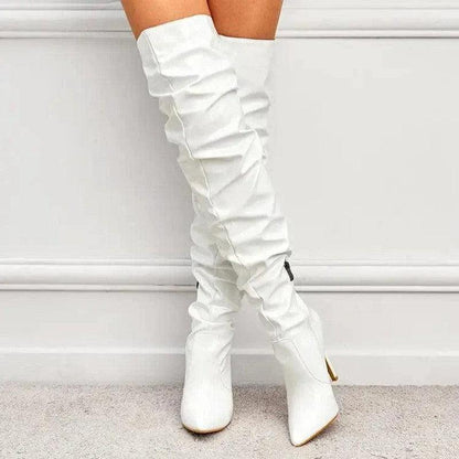 Cheky - Knee High Long Boots Women Fashion Super High Heel Party