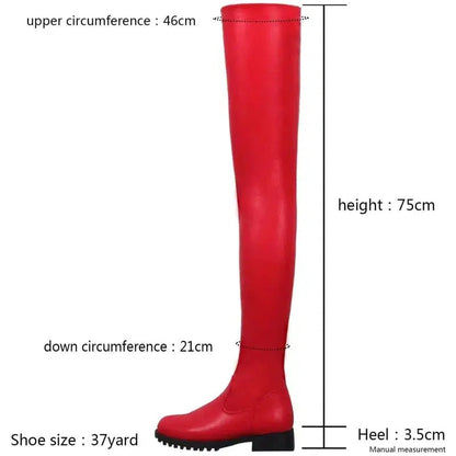 Cheky - Ladies Long Elastic PU Women Boots