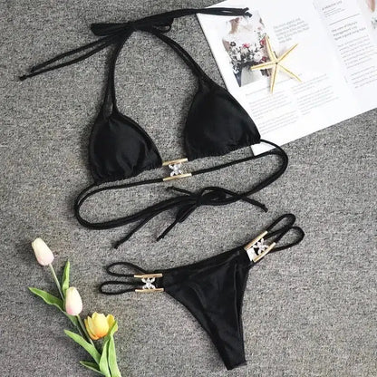 Cheky - Sexy Crystal Diamond Glamour Gemstone Bikini