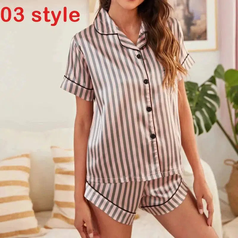 Cheky - Lingerie Female Sleepwear Casual Shorts Set Loungewear