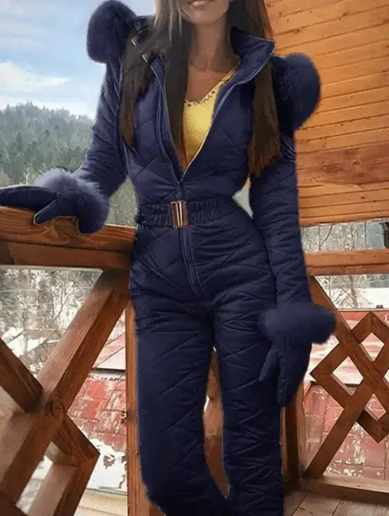 Cheky - Winter Outdoor Body Hoodie Ski Suit Coat Women