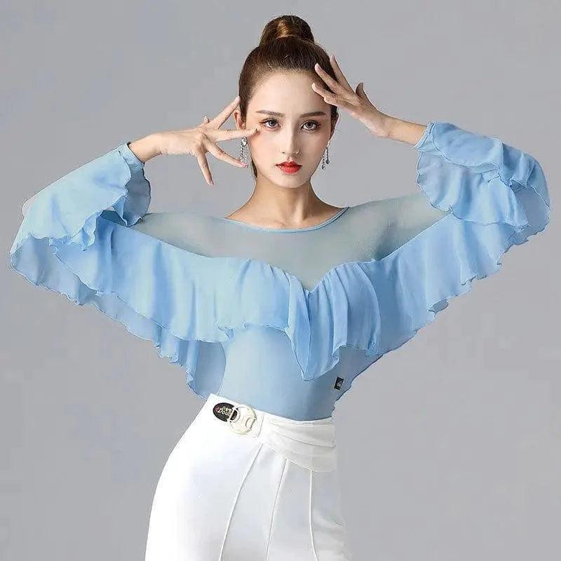 Cheky - Ruffle Things Up Long Sleeve Top