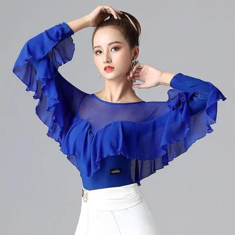 Cheky - Ruffle Things Up Long Sleeve Top