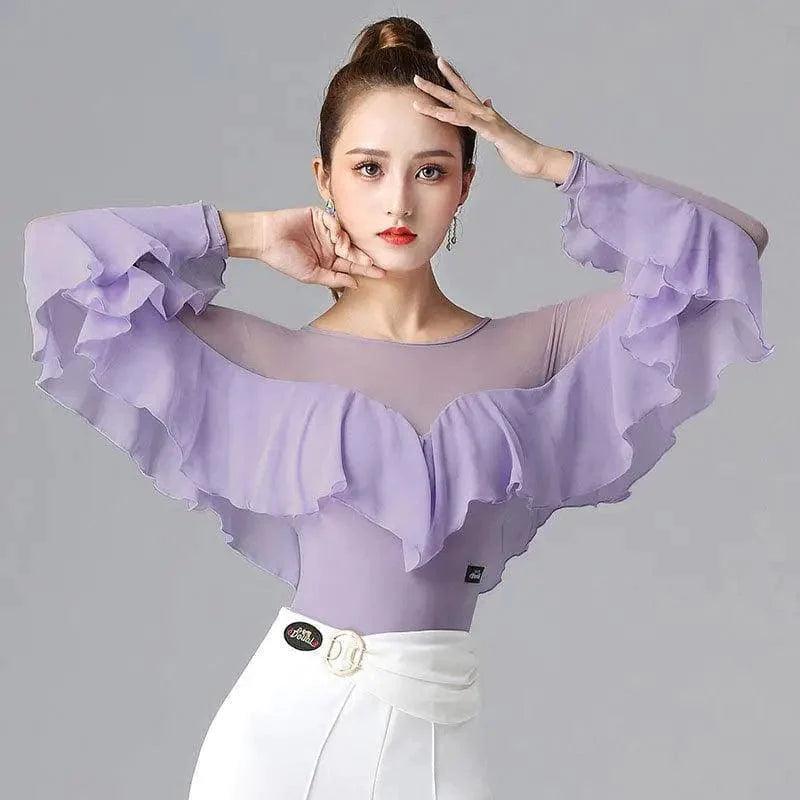 Cheky - Ruffle Things Up Long Sleeve Top